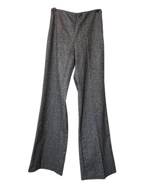Women's Marbled Straight Leg Wool Blend Suit Zipper Pants Size S Gray Office NEW